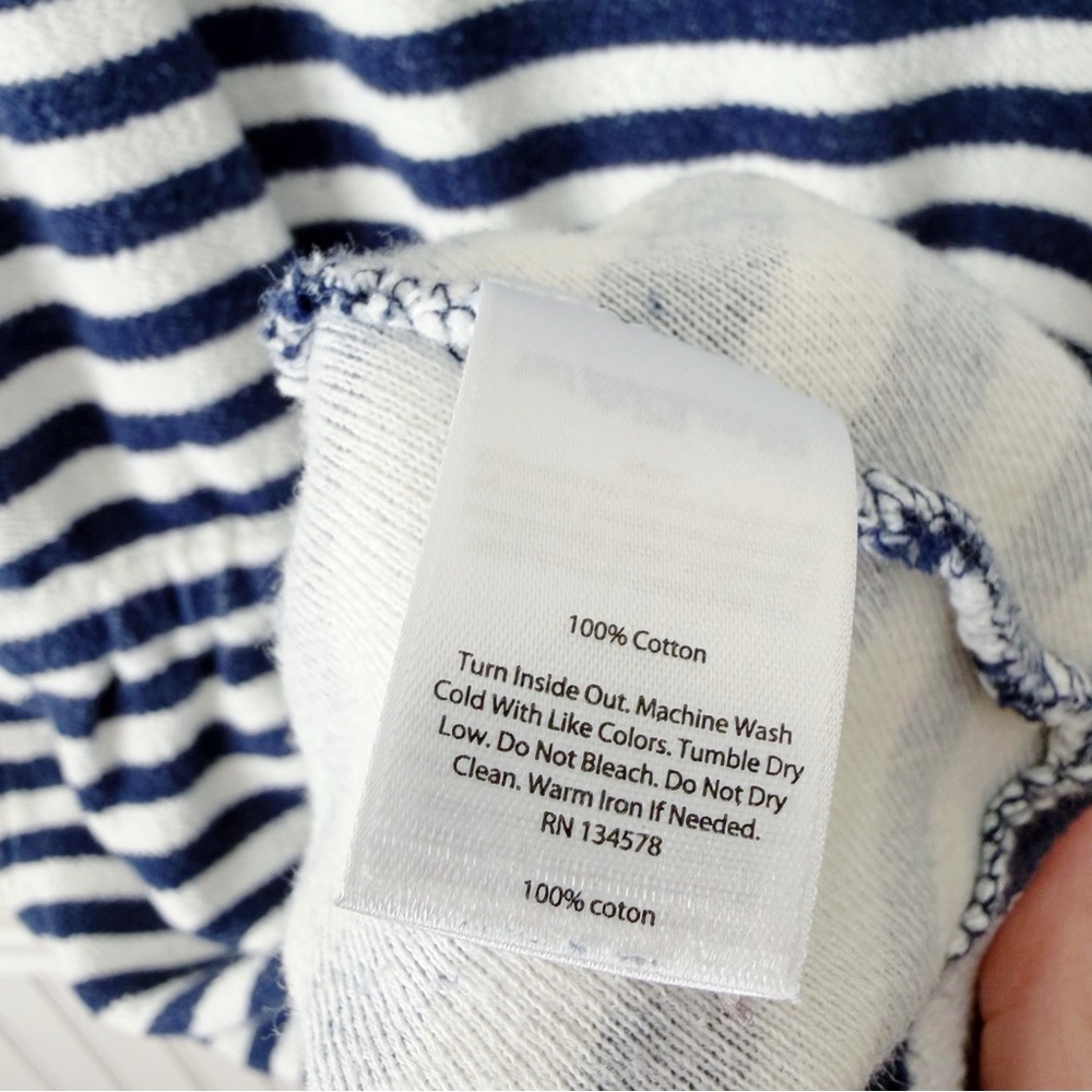 Vineyard Vines | Terry Cloth Above Knee Dress Nautical Striped Navy White Large - Picture 9 of 9